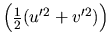 $\left(\frac{1}{2}(u'^2+v'^2)\right)$