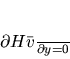 \begin{displaymath}
\frac{\partial H \bar{v}}{\partial y}=0
\end{displaymath}